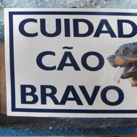 Placa Cuidado Cão Bravo